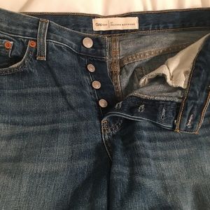 Gap 27 button fly relaxed boyfriend jeans